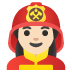 👩🏻‍🚒 woman firefighter: light skin tone display on Google